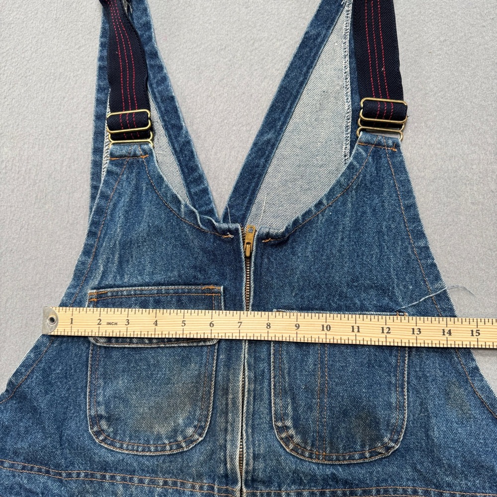 Big Bill Denim Bib Overalls Men's 48 Blue Distressed Workwear Dungarees Canada - Picture 10 of 13